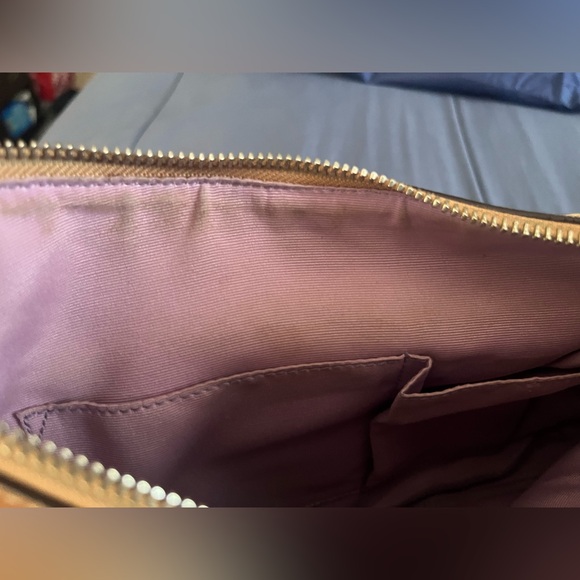 COACH Large Leather Hampton Signature Jacquard Clip Hobo Shoulderbag Brown - EUC - Picture 15 of 16